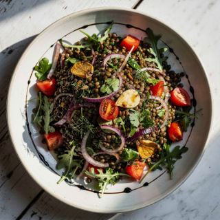 Sautéed Mediterranean Lentil Salad
